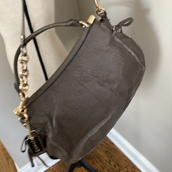 COACH hobo with gold details and toffany blue interior retail $495 - Picture 12 of 16